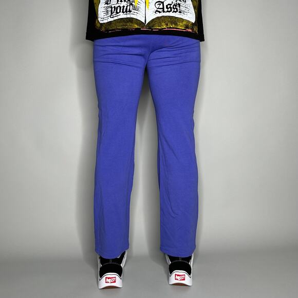 Vintage Y2K Nike Sweatpants Womens S Violet Purple Cotton White Swoosh - Picture 3 of 4